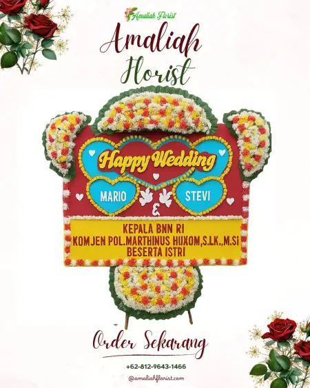 Papan Bunga Pernikahan Cilebar